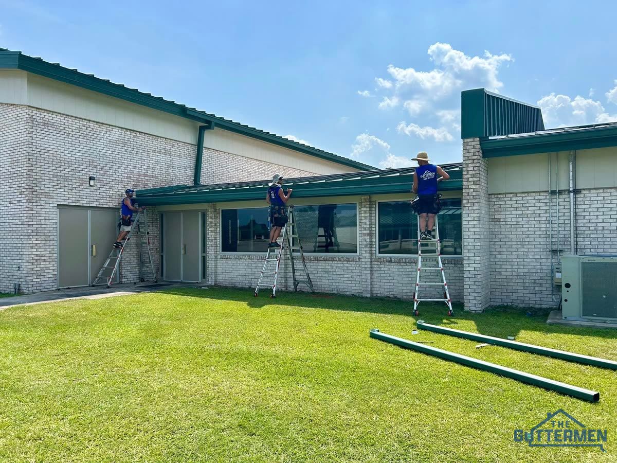 Professional commercial gutter work
