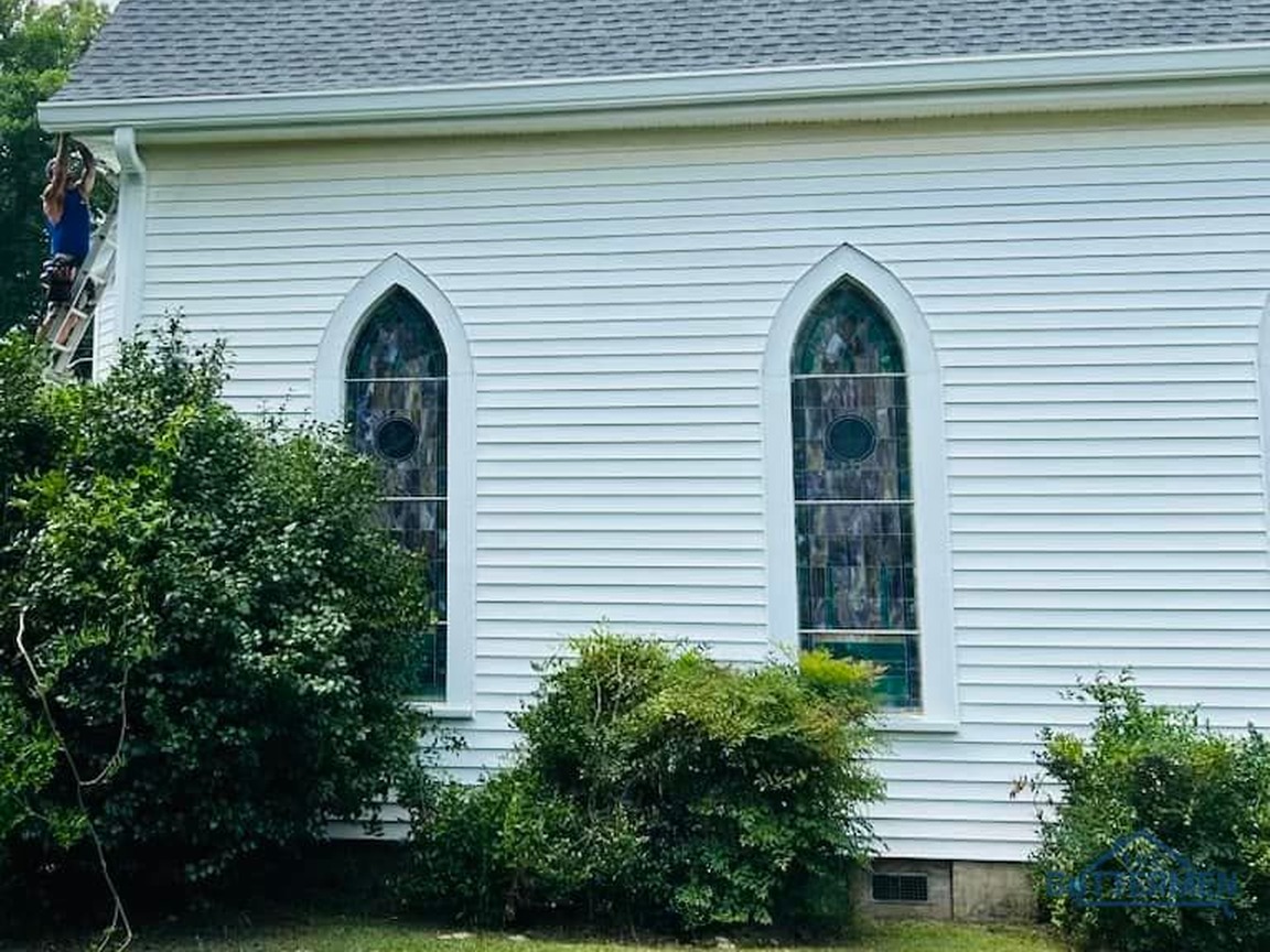 Completed commercial gutter project