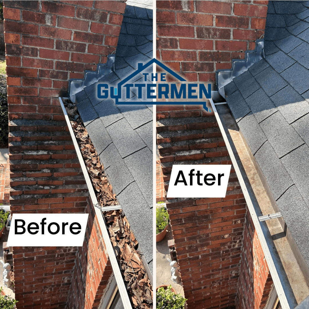 Gutter cleanout service by The Guttermen