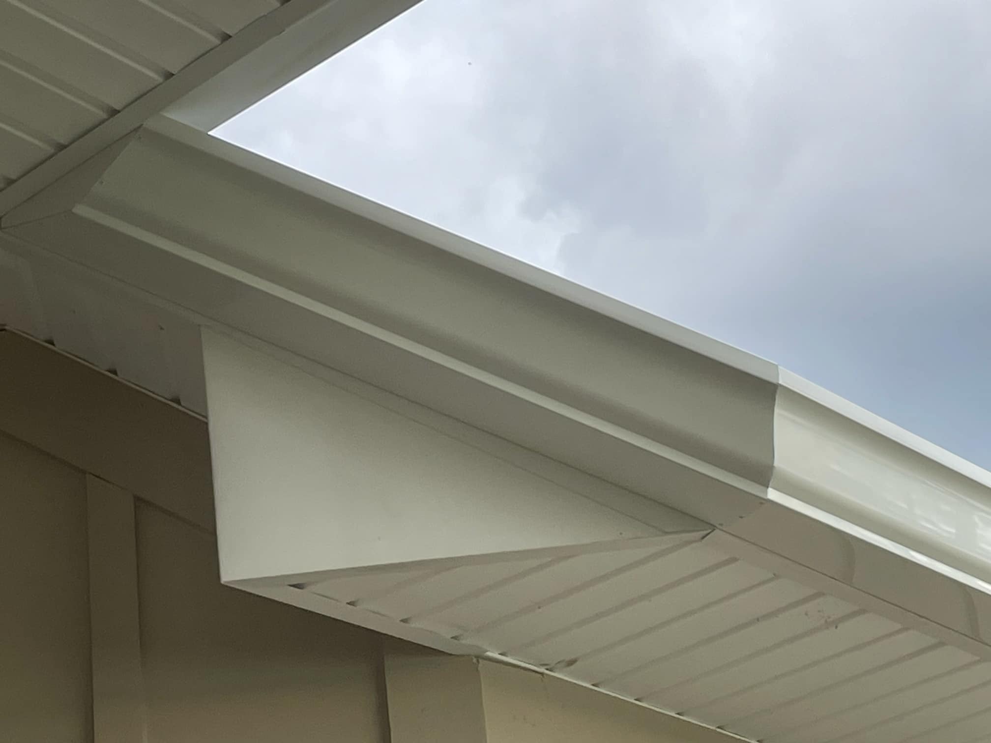 Completed gutter installation